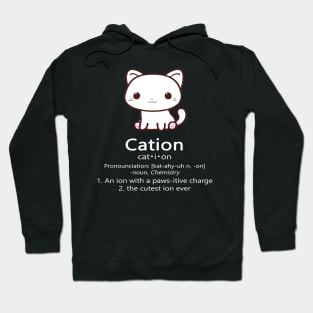 Cute Science Cat T Shirt Cation Chemistry Pawsitive Element Hoodie